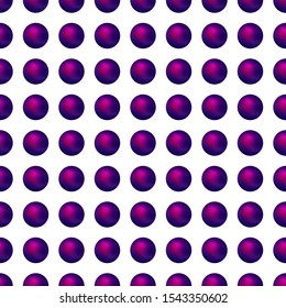 Abstract polka dots background. White seamless pattern with colorful gradient circles. Template design for invitation, poster, card, flyer, banner. 