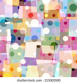 abstract polka dots pattern background, with circles and trapeze