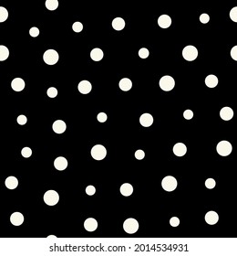 Abstract polka dots seamless pattern. Contemporarya background, modern art print for textile, wallpaper. Vector illustration