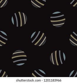 Pintura de polka abstracta con diseño vectorial sin inconvenientes, Círculos Geométricos dibujados a mano Ilustración para decoración de hogar a la moda, Impresiones de moda masculina, papel de escritorio, textiles. Fondo de la envoltura de regalo azul gris.