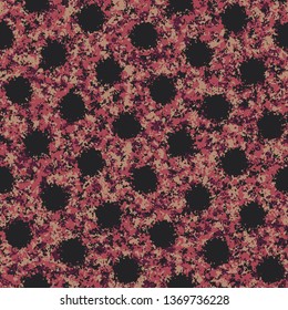Abstract Polka Dots Speckled Marbled Graphic Motif. Seamless Pattern.