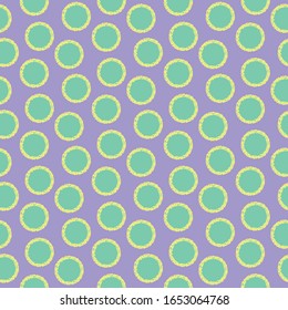 Abstract polka-dot pattern with textured outlines