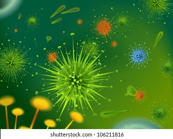 Abstract pollen in vector