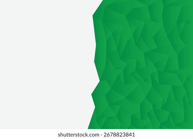 Abstrakte Polygon Hintergrund grün Farbverlauf monochrome geometrische Muster Vektorgrafik Vorlage Tapete Hintergrund Web Banner Poster