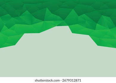 Abstrakte Polygon Hintergrund grün Farbverlauf geometrische Muster Vektor Vorlage monochrome Illustration Tapete Hintergrund Web Banner Poster