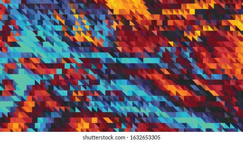 Abstract Polygon Background Beautiful Colors, Exotic Work And Patterns