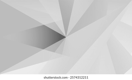 Abstract polygon background. Black white gray dark of geometric pattern shape background. Gradient shadow grain grungy design template for presentation.
