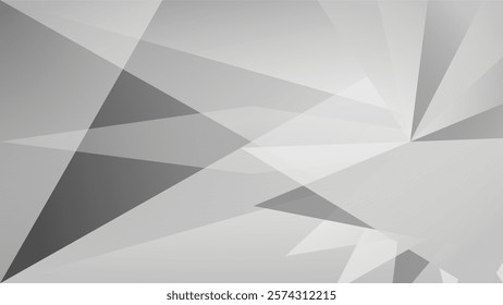 Abstract polygon background. Black white gray dark of geometric pattern shape background. Gradient shadow grain grungy design template for presentation.
