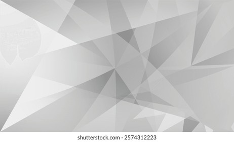 Abstract polygon background. Black white gray dark of geometric pattern shape background. Gradient shadow grain grungy design template for presentation.
