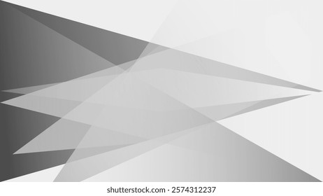 Abstract polygon background. Black white gray dark of geometric pattern shape background. Gradient shadow grain grungy design template for presentation.