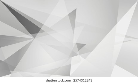 Abstract polygon background. Black white gray dark of geometric pattern shape background. Gradient shadow grain grungy design template for presentation.