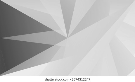 Abstract polygon background. Black white gray dark of geometric pattern shape background. Gradient shadow grain grungy design template for presentation.