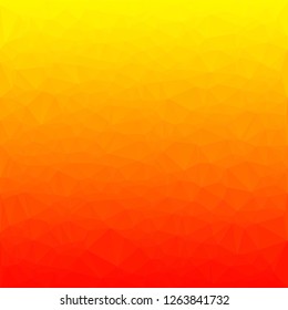 Abstract polygon background with colors of sun. Pattern composed of triangles.