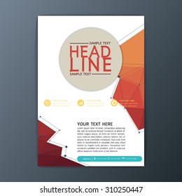 Abstract Polygon Background design, Business Corporate Brochure Cover Template Flyer Layout-Vector illustration