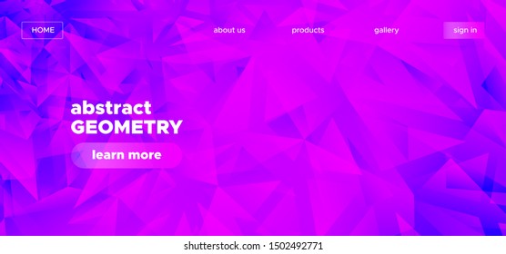 Abstract Polygon Background. Digital Triangular Pattern. Geometric Banner. Magic Technology Color Presentation. Modern Polygon Wallpaper. Triangles Poster. Vector Presentation. Graphic Geometry.