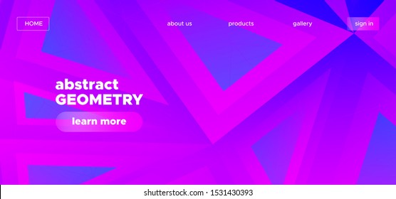 Abstract Polygon Background. Digital Triangular Pattern. Geometric Banner. Violet Technology Vector Illustration. Modern Polygon Wallpaper. Triangles Layout. Website Template. Geometric Shapes.