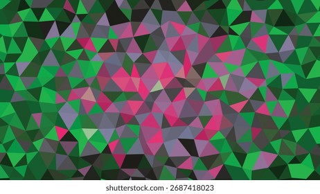 Fondo Abstractas Del Polígono Con El Estilo Bajo Geométrico Del Poli De Los Tonos Púrpuras Y Rosados Verdes