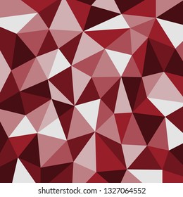 Abstract polygon background. Low poly style. Geometric triangle pattern red tone.