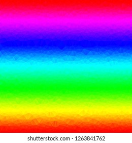 Abstract polygon background with rainbow colors. Pattern composed of triangles.