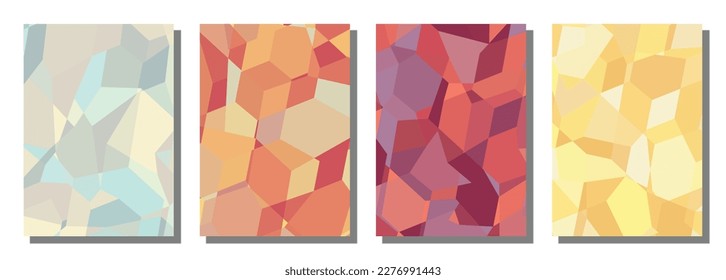 Abstract polygon background. Set background. Vector illustration background. 