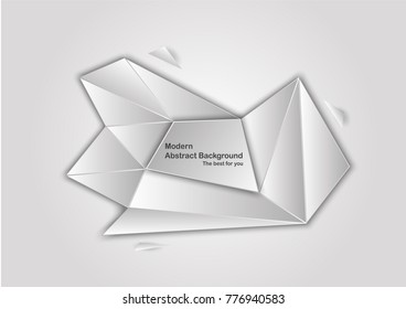 Abstract polygon background. Template for business presentation with text space. Vector design.
