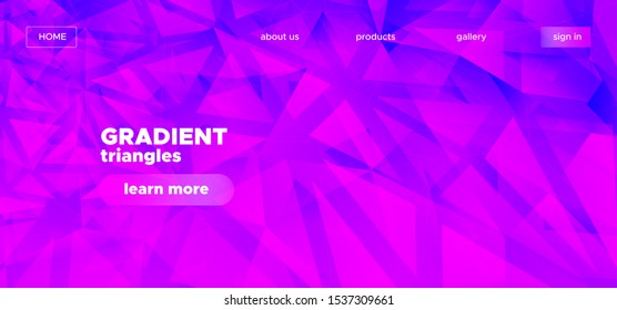 Abstract Polygon Background. Trendy Triangles Layout. Geometric Texture. Music Technology Vector Presentation. Creative Polygon Wallpaper. Triangles Poster. Vector Illustration. Geometric Banner.