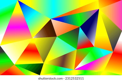 fondo de polígono abstracto, fondo de polígono abstracto con varios colores