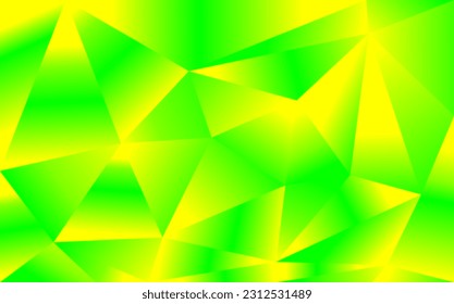 abstract polygon background, abstract polygon background with yellow and green colors