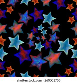 Abstract polygon background with yellow stars