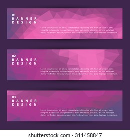 abstract polygon banner