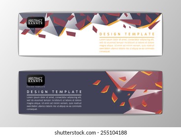 Abstract polygon banner design template, Vector illustration