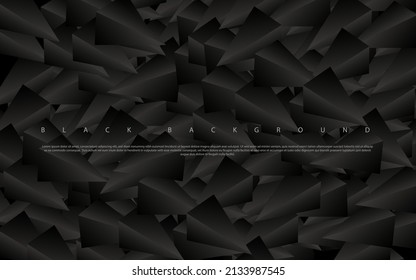 Abstract polygon black background.Eps10 vector