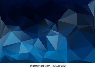 Abstract Polygon Blue Background, Vector.
