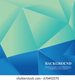 abstract polygon blue and tosca background vector template