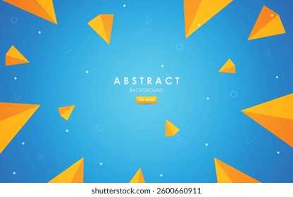 abstract polygon blue and yellow color gradients background