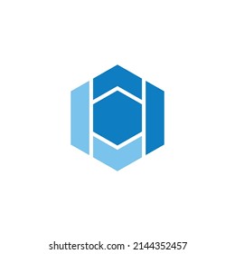 abstract polygon busines logo vector