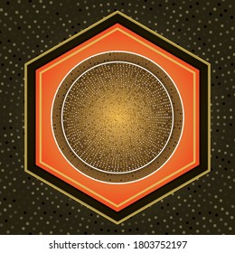 Abstract Polygon And Circle With Giltter Effect Background Logo