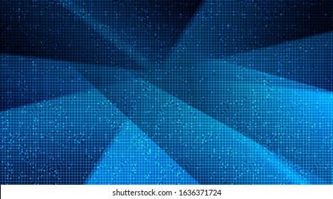Abstract Polygon Circuit Line on Technology Background,Hi-tech Digital and security Concept design,Free Space For text in put,Vector illustration.