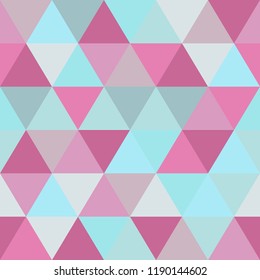 Abstract polygon color graphic triangle seamless pattern.
