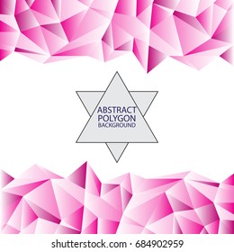 Abstract polygon color red or pink gradient beautiful for background template with copy space.
