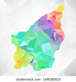 Abstract Polygon Colorful Map - Vector illustration Low Poly Color Pastel San Marino Map. Vector eps10.