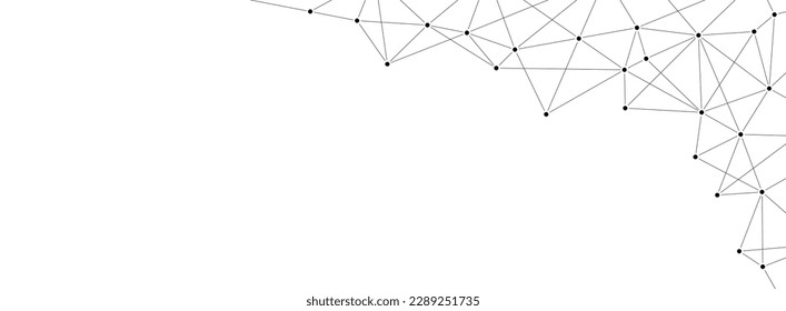 Abstrakter Polygon verbindet Datenlinien und dots-Technologie Hintergrundvorlage.	