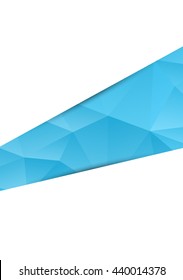 abstract polygon crystal background with white space and shadow effect