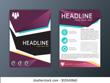 Abstract polygon design, Brochure Flyer, magazine template, A4 size-Vector illustration