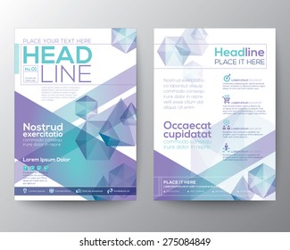 Abstract Polygon Design Vector Template Layout For Magazine Brochure Flyer Booklet Cover Annual Report In A4 Size