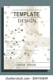 Abstract polygon design vector template layout for magazine brochure flyer booklet.Vector illustration
