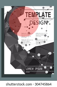 Abstract polygon design vector template layout for magazine brochure flyer booklet.Vector illustration