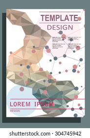 Abstract polygon design vector template layout for magazine brochure flyer booklet.Vector illustration