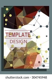 Abstract polygon design vector template layout for magazine brochure flyer booklet.Vector illustration