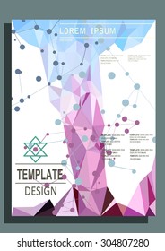 Abstract polygon design vector template layout for magazine brochure flyer booklet.Vector illustration